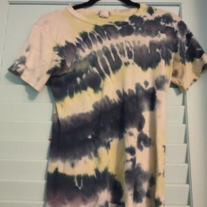 Y2K Tie Dye Blue Green White Tee From So Nikki Kids Large Fits Adult Small